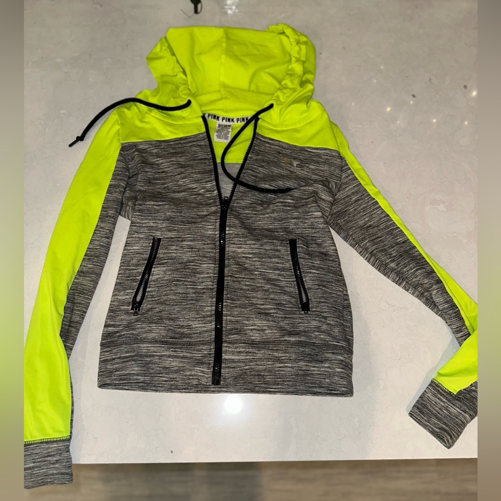 PINK full zip hoodie in size XS